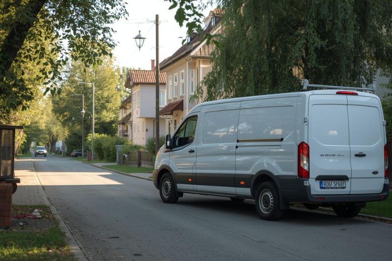 Bus osobowy na ulicy w Libiążu – wynajem busa w Libiążu dla transportu osób
